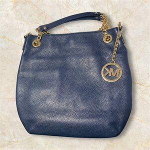 Michael Kors Navy Blue Shoulder Bag